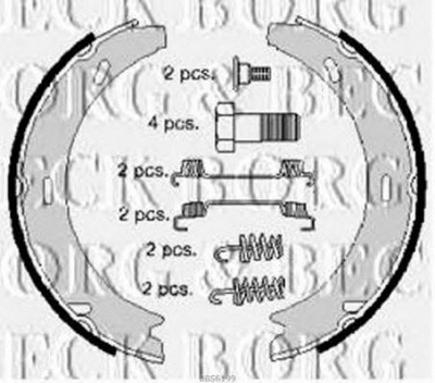 BORG & BECK bbs6199 -  Комплект тормозных колодок, стояночная тормозная система